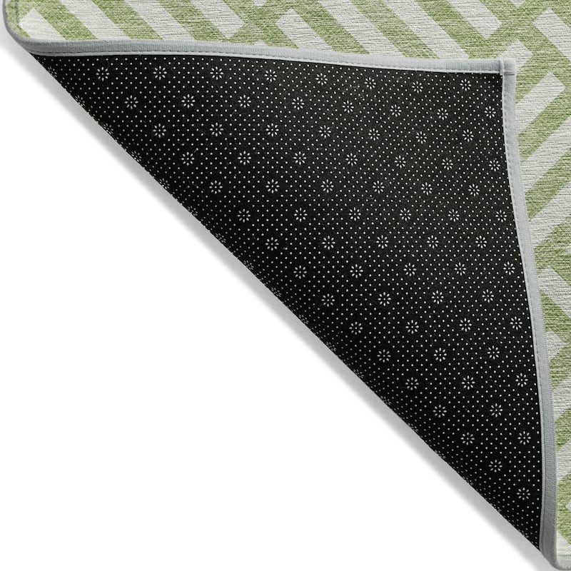 Machine Washable Indoor/ Outdoor Chantille Modern Geo Rug