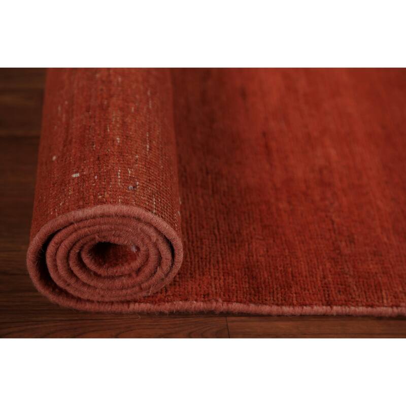 Modern Gabbeh Oriental Rug Hand-Knotted Foyer Wool Carpet - 2'7" x 5'11"