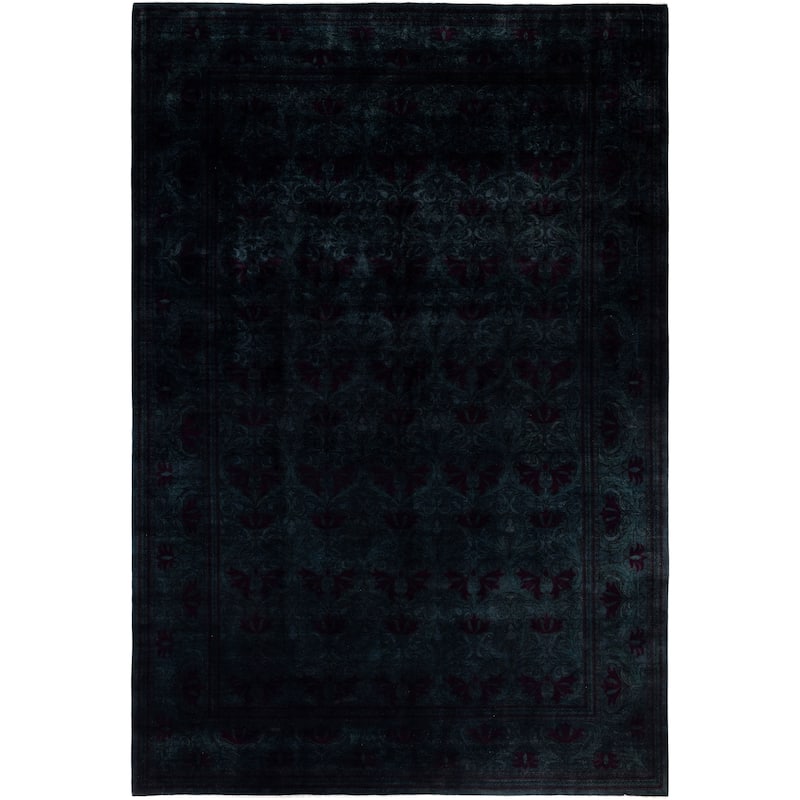 Overdyed One-of-a-Kind Hand-Knotted Area Rug - Green - 10' 4" x 15' 3"