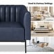 preview thumbnail 21 of 43, Alfons Industrial Leather Chair with Channel Tufting and Metal Leg by HULALA HOME