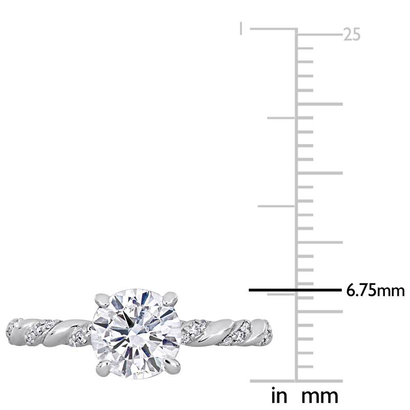 Miadora 1-1/3ct TDW Diamond Engagement Ring in 14k White Gold