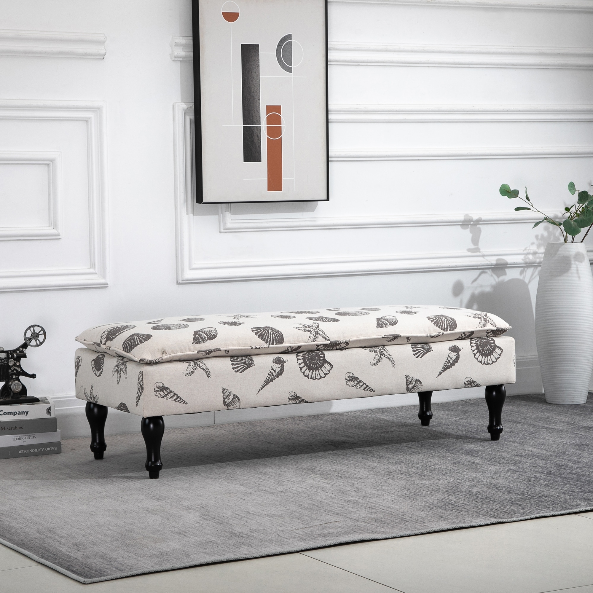Linen shop ottoman bench