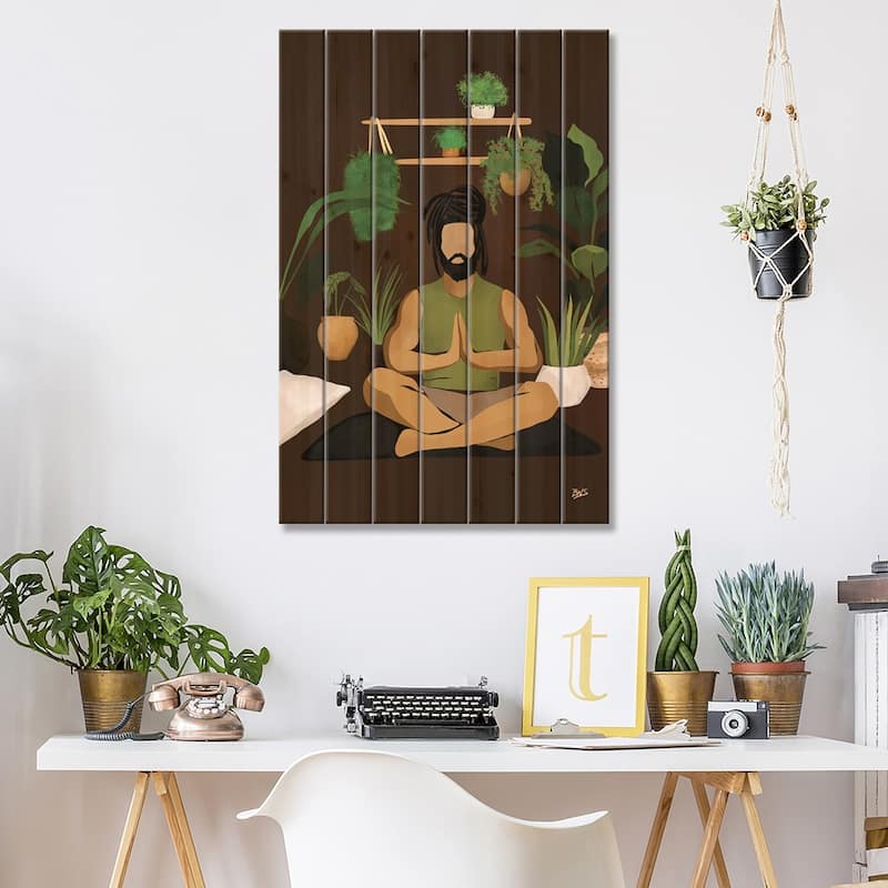 Centered I Print On Wood by Bria Nicole - Multi-Color