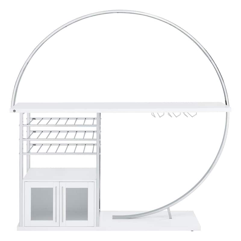 Casey 2-Door Circular LED Home Bar