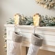 preview thumbnail 33 of 44, Glitzhome 7.5" H Christmas Silver LED Tree Star Gift Box Heavy Duty Stocking Holders Mantel Ornament