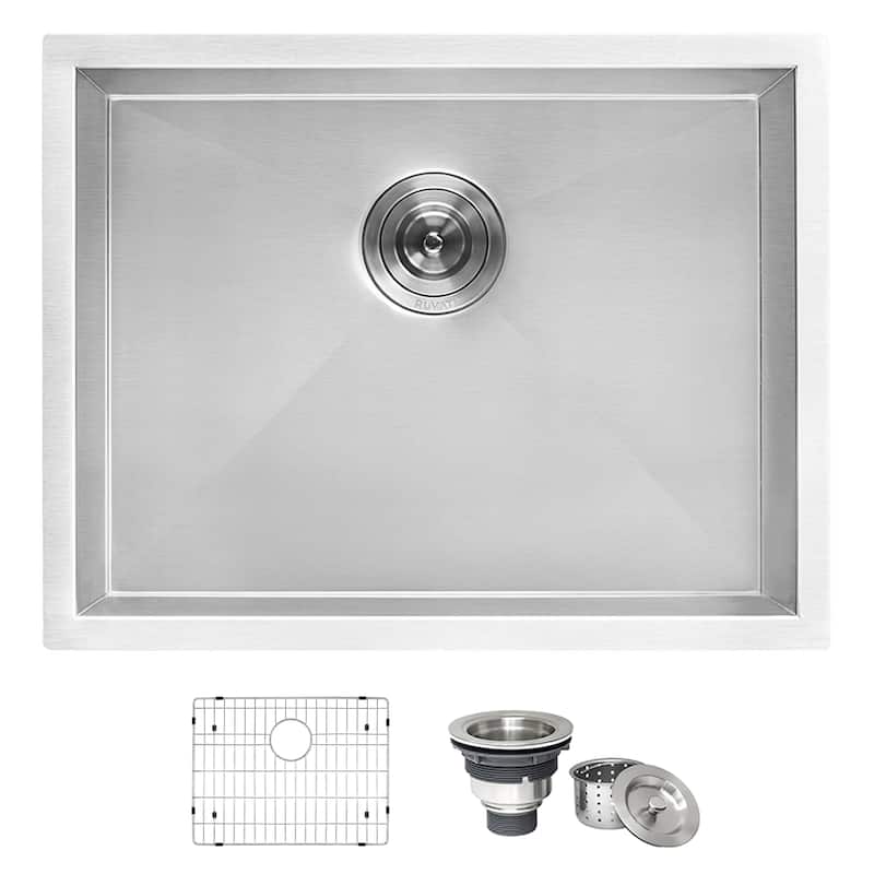 Ruvati 21" x 18" x 12" Deep Laundry Utility Sink Undermount 16 Gauge Stainless Steel - RVU6121