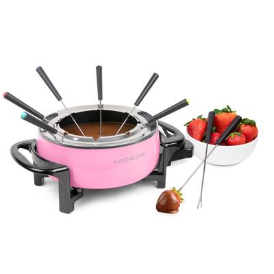 Nostalgia 12-Cup Electric Fondue Pot, Pink