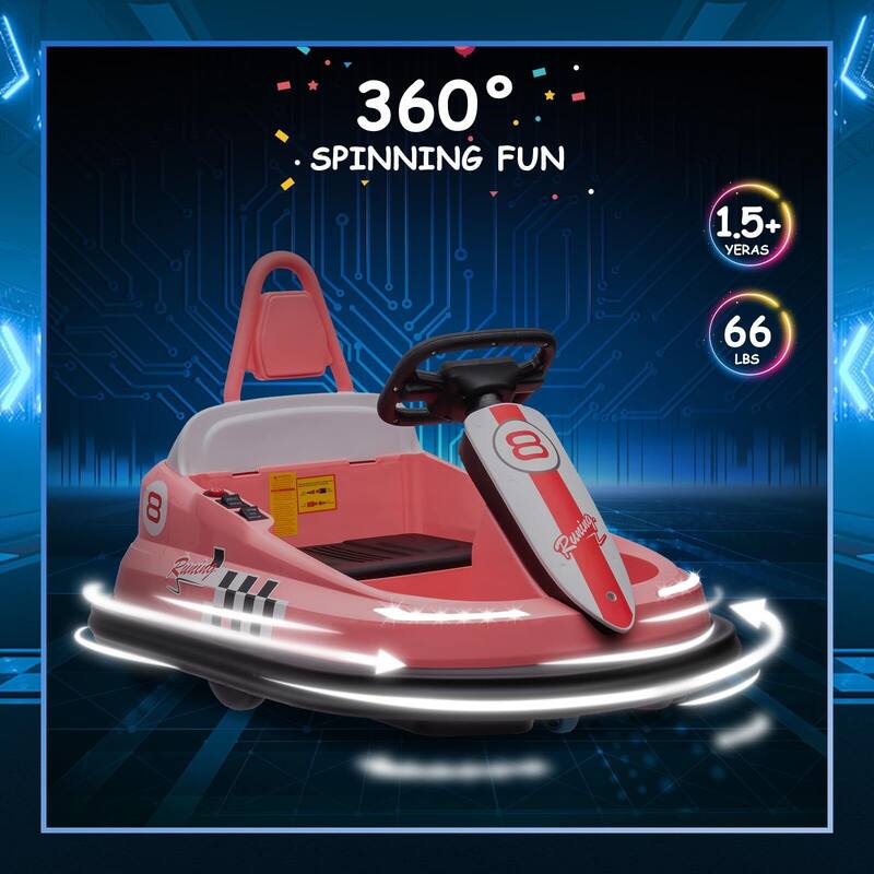 6V Kids Ride on Bumper Car Electric Ride On Toys for Toddlers 360 Degree Spin