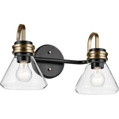 Kichler 55154CLR Farum 2 Light 19" Wide Vanity Light with Clear Glass