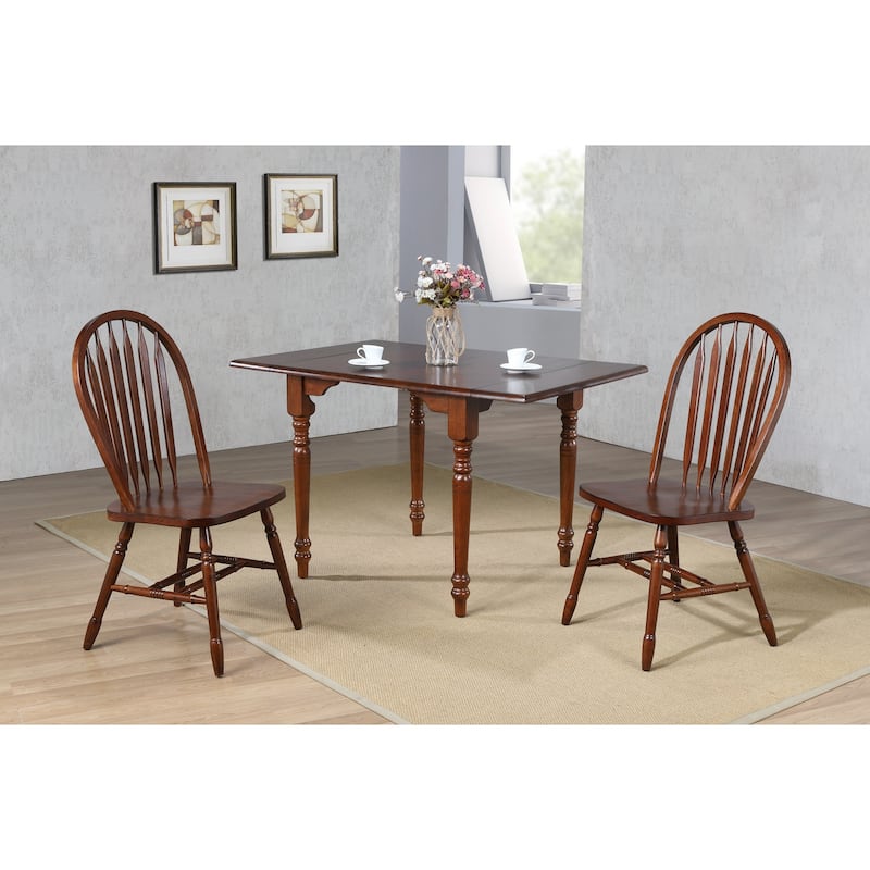 Art Deco Dining Chairs - Solid Wood Arrowback Side Chairs - Set of 2 - Fully Assembled