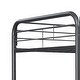 preview thumbnail 6 of 7, Simple Triple Full Bunk Beds, Full Over Full Over Full Metal Bunk Bed Platform Frame, Two Attached Ladders, Guard-Rail, Black