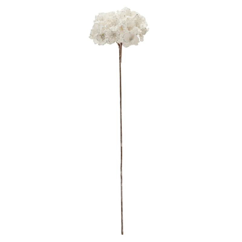 Beaded Hydrangea Floral Artificial Christmas Stems - 29.5" - Set of 2