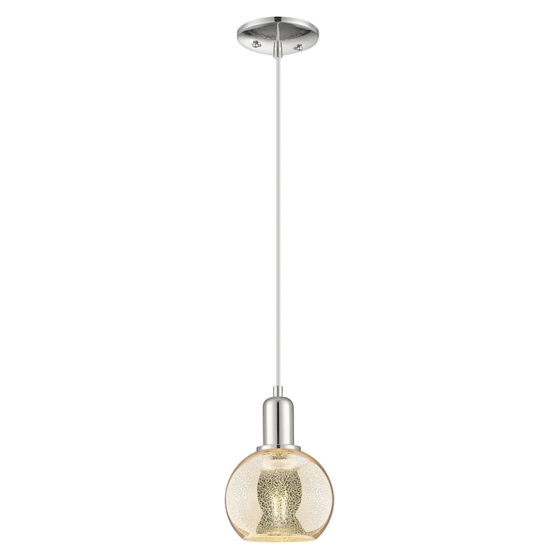 Innovations Lighting Endless Possibilities Arcadia - Athens - 1 Light 6" Cord Hung Mini Pendant - Mercury/Polished Nickel