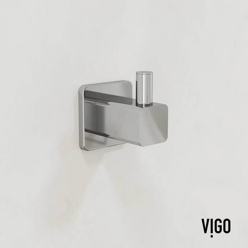 VIGO Meridian 4-Piece Bathroom Hardware Accessory Set with 24 in. Towel Bar, Toilet Paper Holder, Hand Towel Holder, Hook