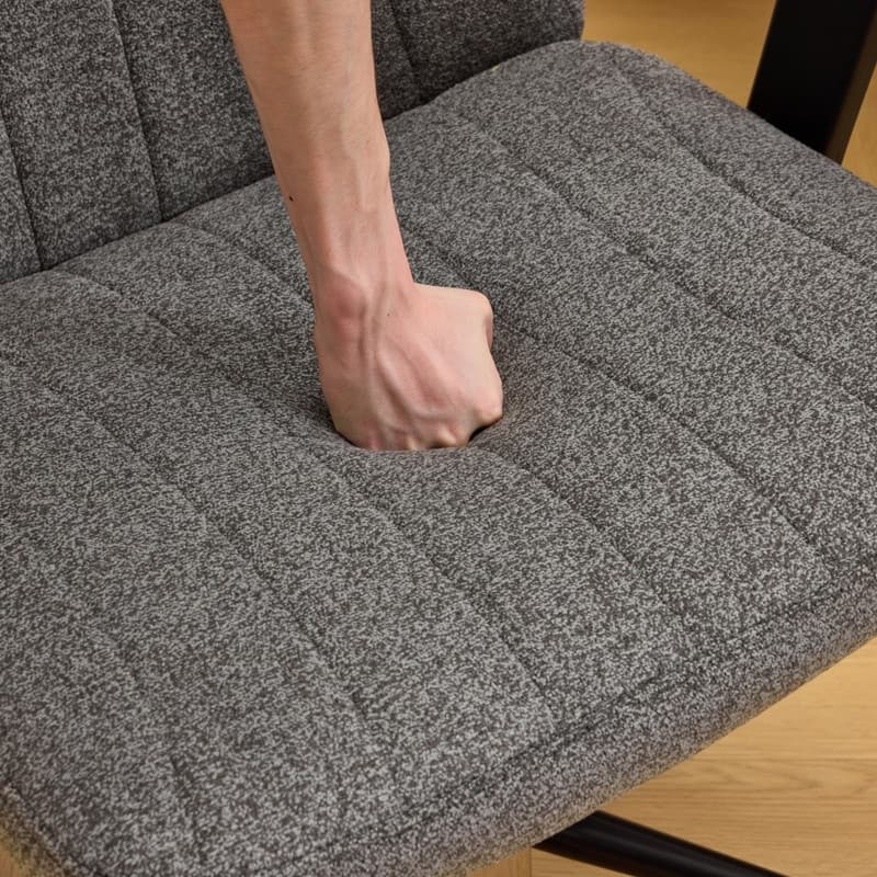 Chenille Swivel Chair With Adjustable Flip-Up Arms For Cross-Legged