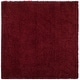 preview thumbnail 103 of 202, SAFAVIEH Laguna Shag Verdiana Solid Color 2-inch Thick Rug. 5'3" Square - Maroon