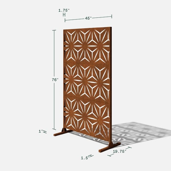 dimension image slide 6 of 8, Veradek Corten Steel Screen Set