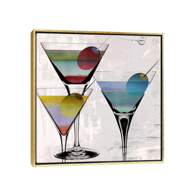 iCanvas "Cafe Prism II" by Color Bakery Framed Canvas Print - Gold - 37x37