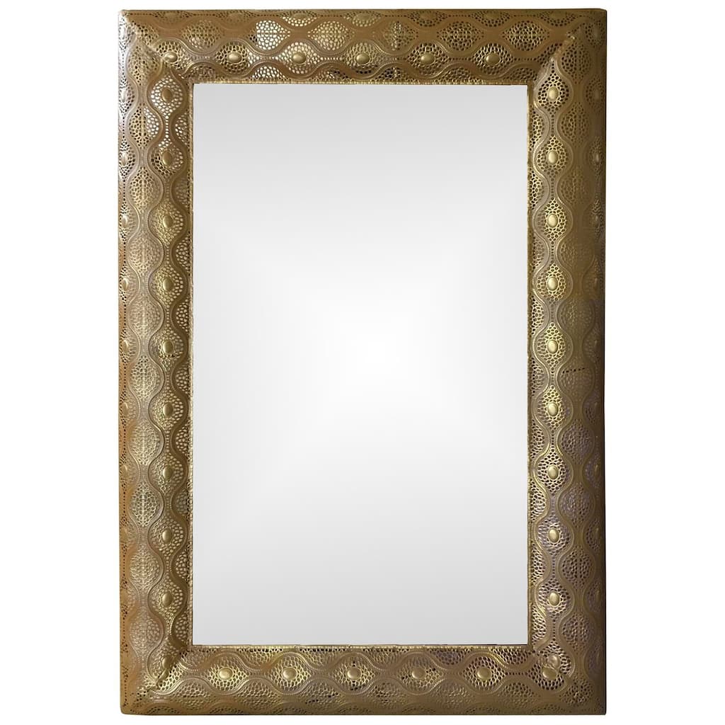 Galvanized Gold - Metal Rectangular Wall Mirror