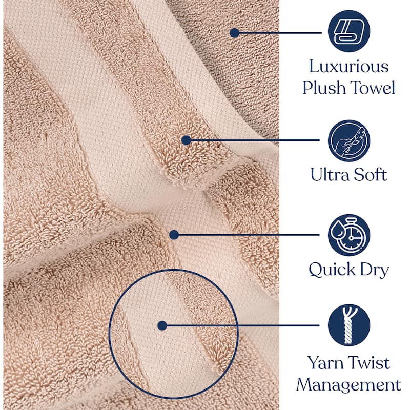 Delara Organic Cotton Luxuriously Plush Bath Towel, GOTS & OEKO-TEX Certified, 650 GSM Long Staple, Quick Dry & Ultra-Absorbent