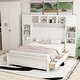 preview thumbnail 25 of 105, Modern Platform Bed with Integrated Cabinet, Trundle Bed and Drawers