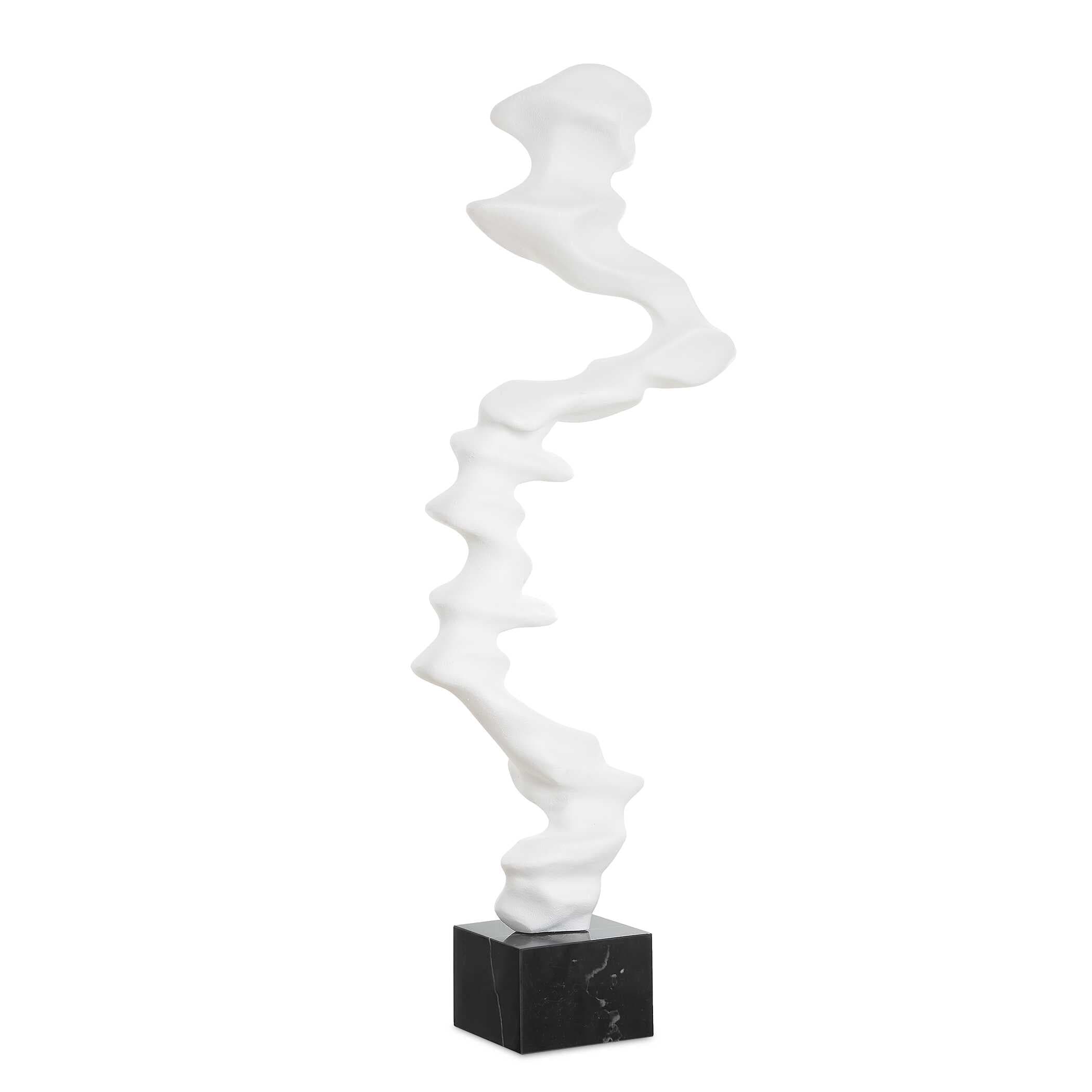Uttermost Flux Indoor-Outdoor White Sculpture - 6." D x 15." W x 38." H