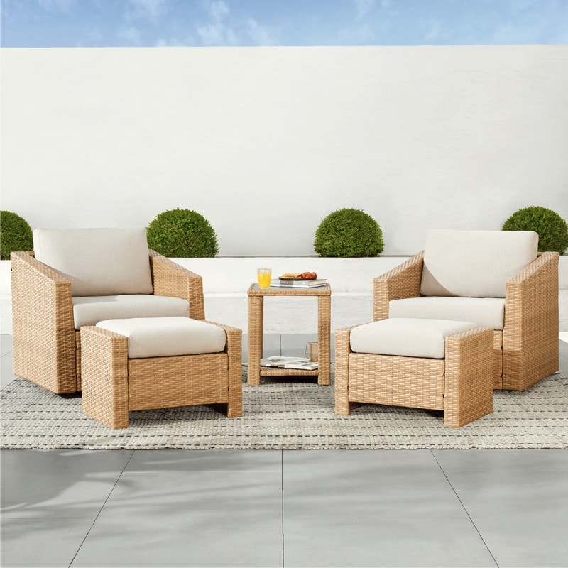 Spruce & Spring Oakley Outdoor Wicker Patio Furniture Swivel Chair