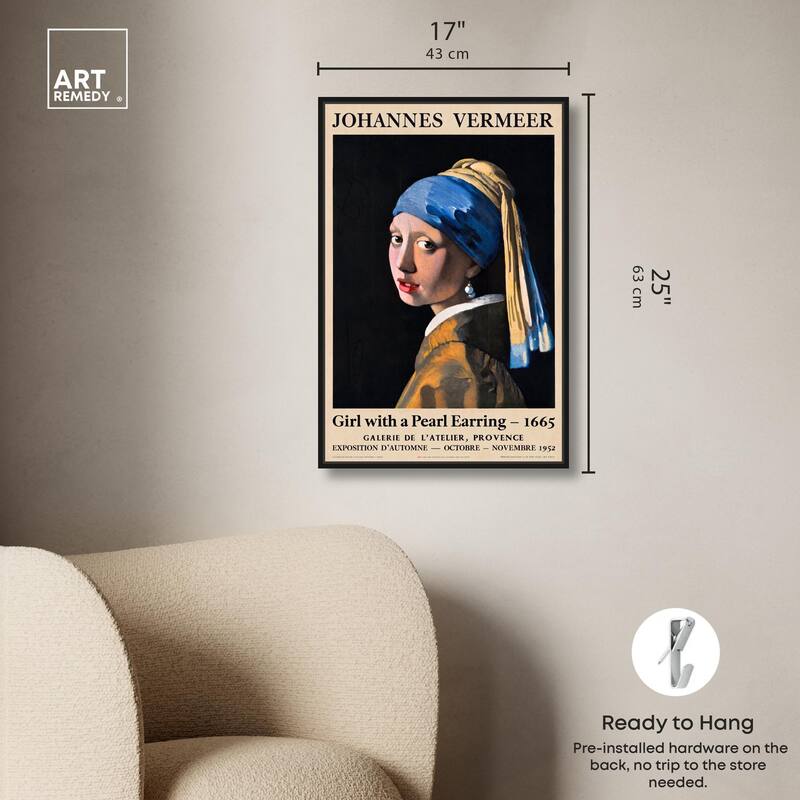 Girl with a Pearl Earring Canvas by Art Remedy