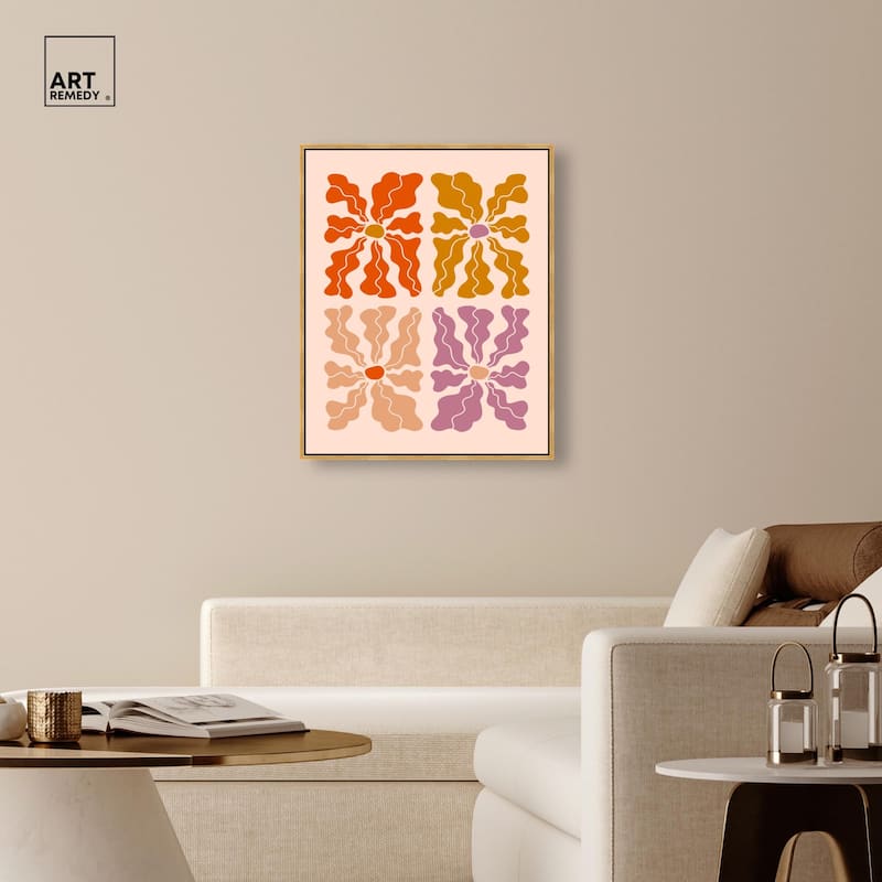 Four Flowers Poster Canvas by Art Remedy