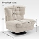 preview thumbnail 29 of 37, MCombo Swivel Accent Chair, Modern Tufted Upholstered Armless Chairs, Wide Seat Single Sofa Chair