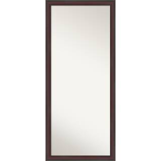 Grand Narrow Non-Beveled Framed Full-Length Floor Leaner Mirror