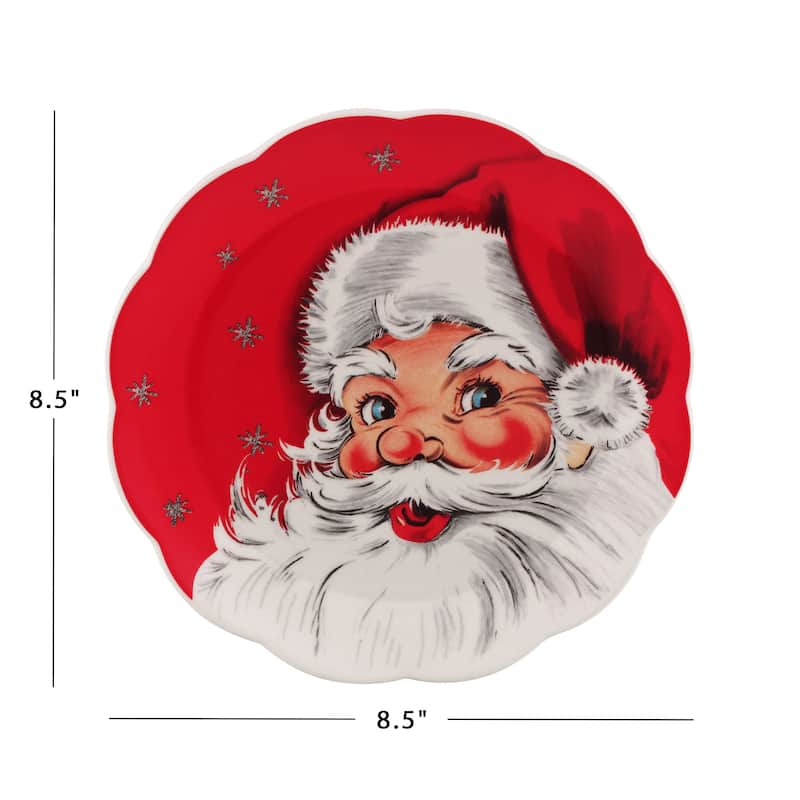 8.5" Set of 4 Nostalgic Ceramic Plates