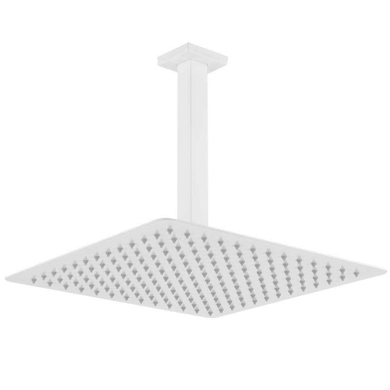 Bathroom Luxury High Pressure Waterfall Rain Shower Head - 10" - White