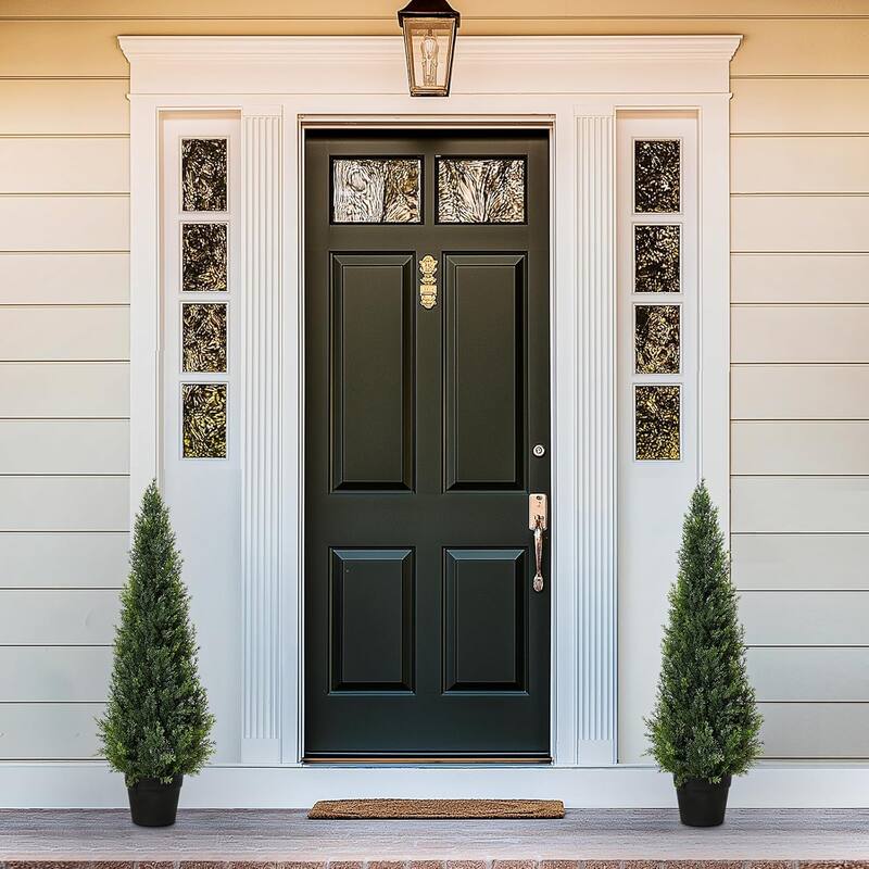 Artificial Cedar Topiary Trees for Home Decor