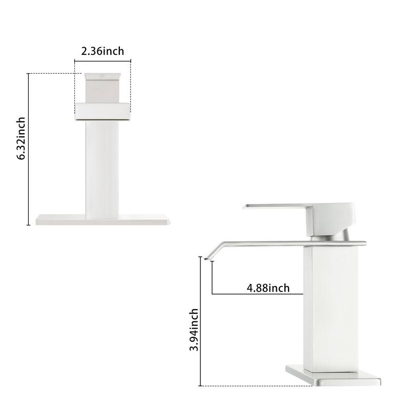 Single Handle Single Hole Bathroom Vanity Sink Waterfall Spout Bathroom Faucet