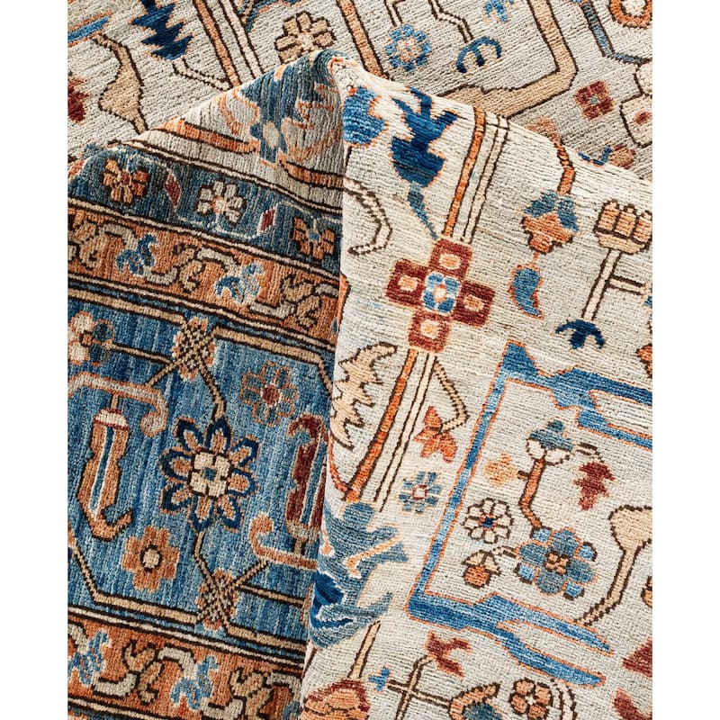 Serapi One-of-a-Kind Hand-Knotted Area Rug - Gray - 10' 1" x 13' 9"