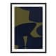 preview thumbnail 1 of 5, NADAAL STUDIOS Remiel II, Abstract Framed Print, Olive & Navy 20"W x1.18"D x28"H