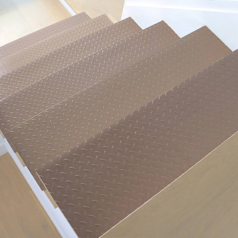 Rubber-Cal "Diamond-Plate" Metallic Step Mats