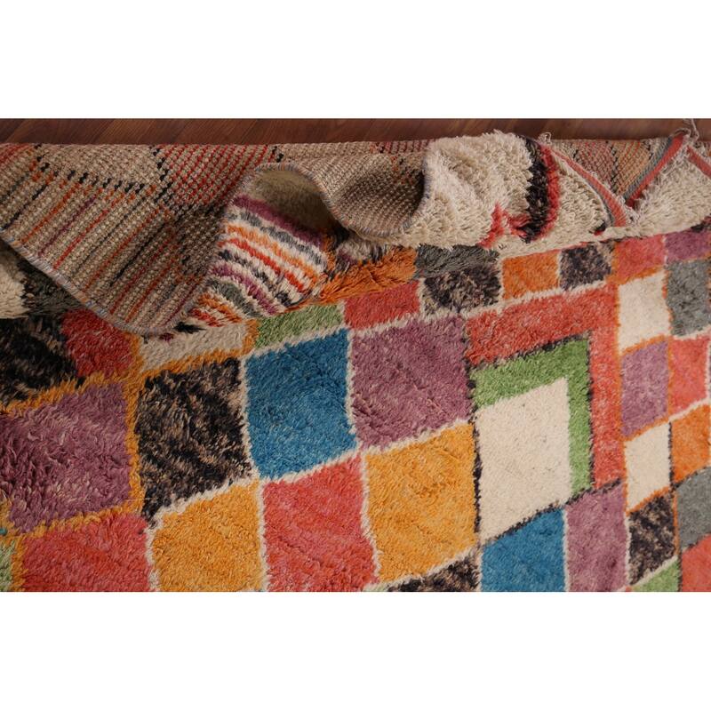 Trellis Geometric Moroccan Oriental Area Rug Hand-Knotted Wool Carpet - 8'11" x 12'10"
