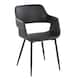Option Black Faux Leather/Black Metal