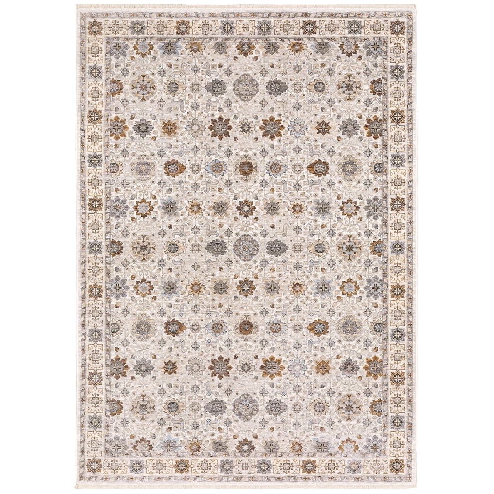 Style Haven Marley Vintage Floral Traditional Fringed Area Rug