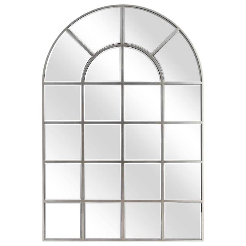 Beveled Arch Window Panel Wall Floor Mirror - Clear - 30 in. x 0.9 in. x 44 in.