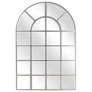 Beveled Arch Window Panel Wall Floor Mirror - Clear - 30 in. x 0.9 in. x 44 in.