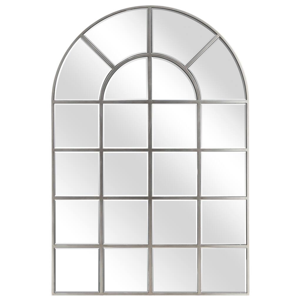 Beveled Arch Window Panel Wall Floor Mirror - Clear - 30 in. x 0.9 in. x 44 in.