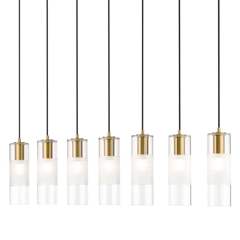 Z-Lite 824P-7L Alton 7 Light 54" Wide Linear Chandelier - Modern Gold