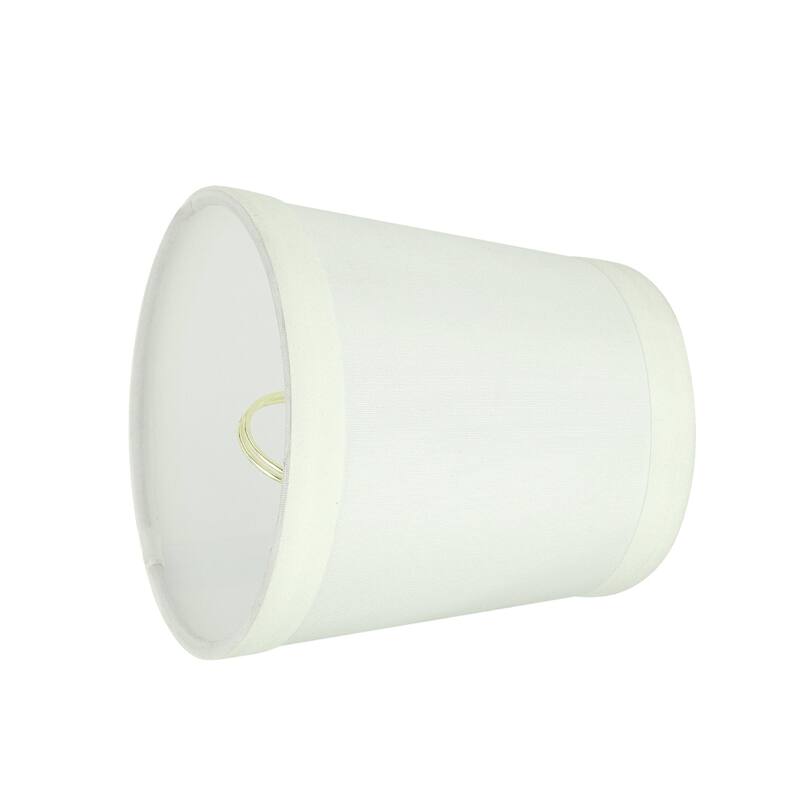 Aspen Creative Hardback Empire Chandelier Clip-On Lamp Shade (2 Pack), Off-White, (3" x 4" x 4")