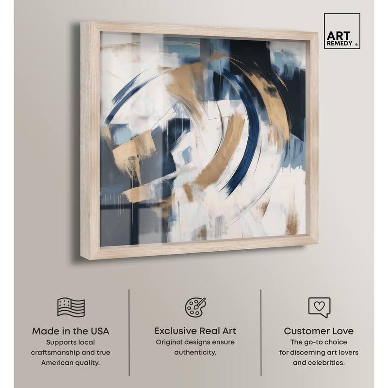 Golden Vortex I Shadowbox by Art Remedy