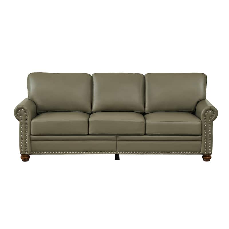 82.68" 3-Seater Sofa PU Leather Sofa with Storage, Solid Wood And Metal Frame, 6-Leg Support, Under-Seat Storage Boxes
