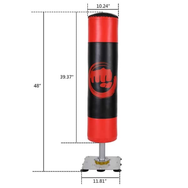 48 Inch Kids Punching Bag - Free Standing Inflatable Boxing Dummy For Children's Exercise & Stress Relief
