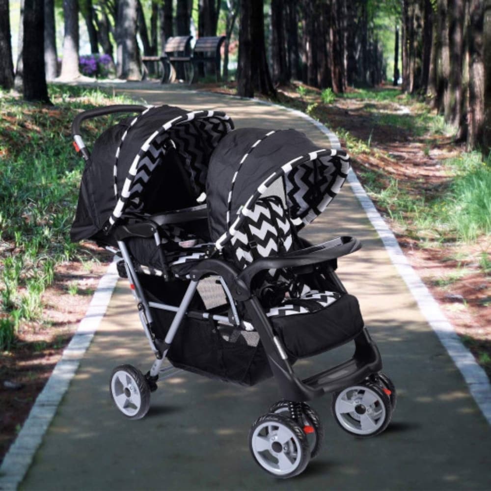 Foldable Twin Baby Double Stroller Kids Jogger Travel Infant Pushchair 3 color Black 36 X 29 X 18.3 L X W X H Bed Bath Beyond 41070135